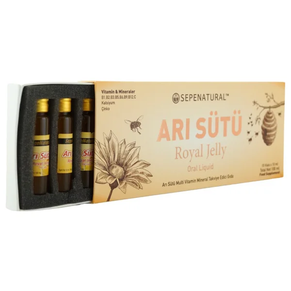 Sepe Natural Arı Sütü Royal Jelly Likit 500 mg 10 Ampul - Görsel 4