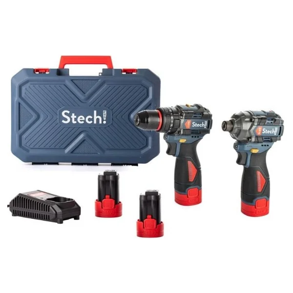 Stechend Mini Set SX17+SX18 Darbeli Matkap ve Vidalama 110 W 16V Güçlü Akülü Alet Seti - Görsel 3