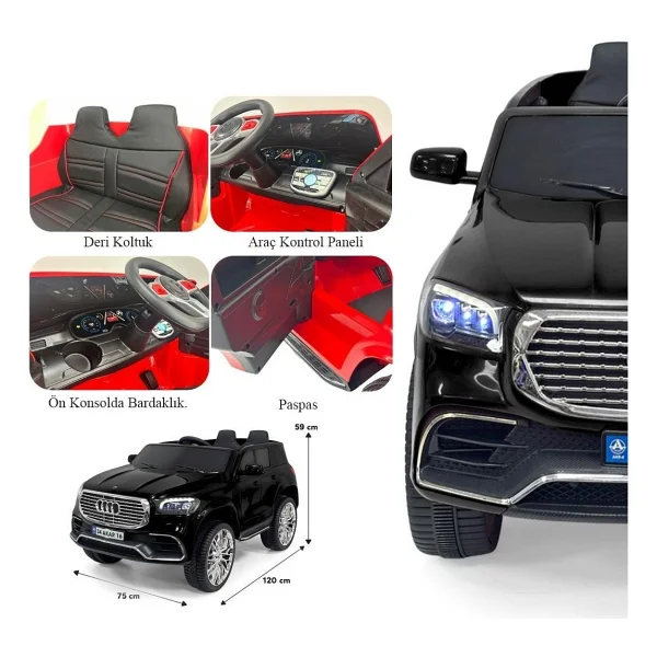 Akar Oyuncak Admire GT 4x2 Siyah 12 V Uzaktan Kumandalı Akülü Araba - Görsel 2