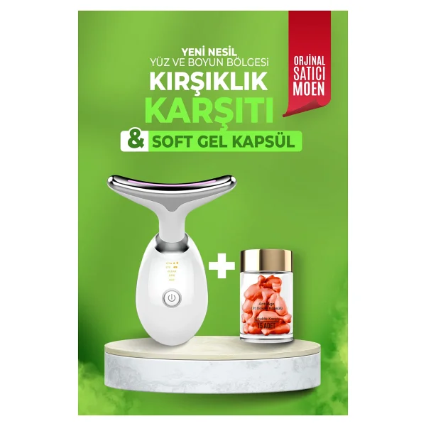 Moen Yüz ve Boyun Ems Cilt Bakım Güzellik Cihazı ( Gıdık, sarkma, kırşıklık ) - Beyaz - Görsel 2
