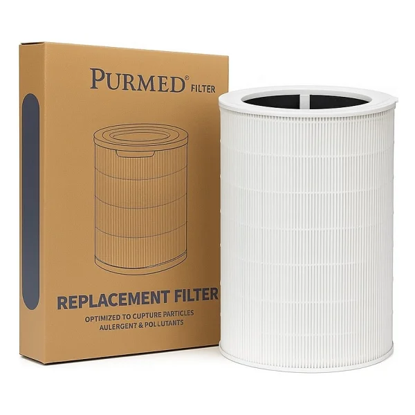 Purmed Xiaomi Smart Air Purifier Elite Uyumlu RFID Çipli HEPA + Karbon Filtre - Beyaz - Görsel 6