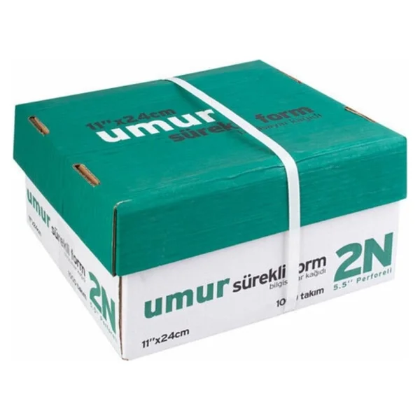 Sürekli Form Kağıdı 11x24cm 2 Nüsha 5.5 Perforeli Renkli 1000 Li - Görsel 2