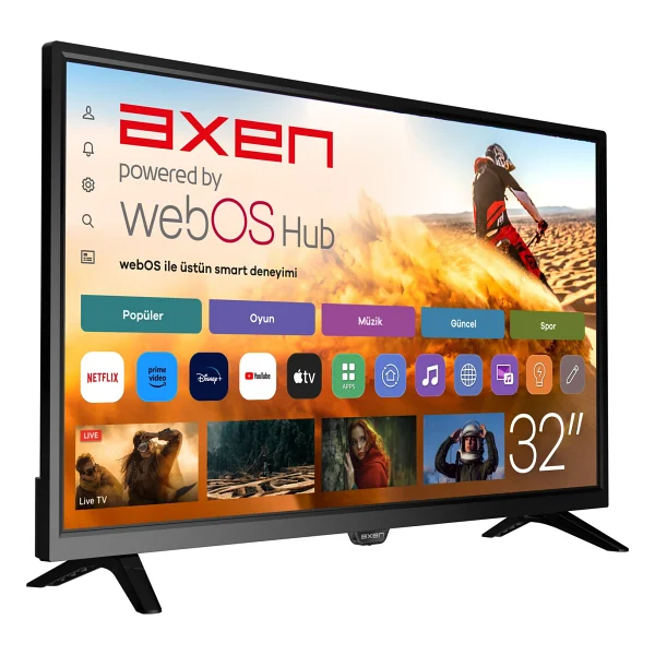 Axen AX32DAL540 HD 32" 82 Ekran Uydu Alıcılı webOS Smart LED TV - Görsel 2