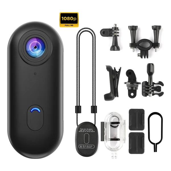 Robeve Mini Wifi Aksiyon Kamerası 1080P Giyilebilir Aksiyon Kamera - Su Geçirmez Tasarım - Ses ve Görüntü - Motorsiklet Görüntü Kaydı - Aksiyon Görüntü Kaydı - Görsel 10