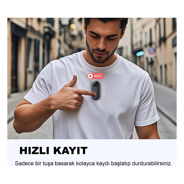 Robeve Mini Wifi Aksiyon Kamerası 1080P Giyilebilir Aksiyon Kamera - Su Geçirmez Tasarım - Ses ve Görüntü - Motorsiklet Görüntü Kaydı - Aksiyon Görüntü Kaydı - Görsel 6