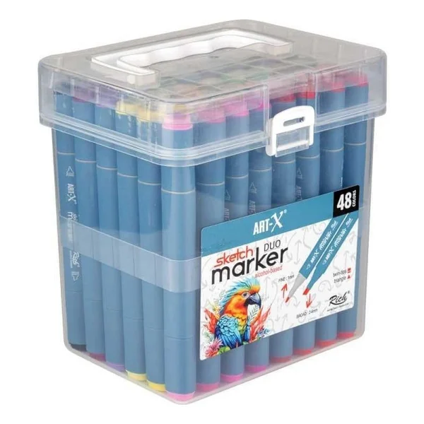 Art-X Sketch Duo 18049 48'li Çift Taraflı Marker Kalem Seti - Görsel 2