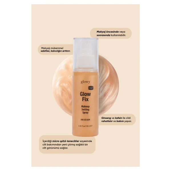 Glowy Makyaj Sabitleyici Sprey Glow Fix 100ml - Görsel 3
