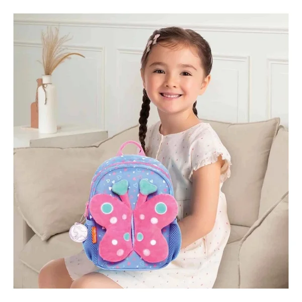 Nessiworld Peluş Kelebekli Mor Anaokulu Çantası - Görsel 5