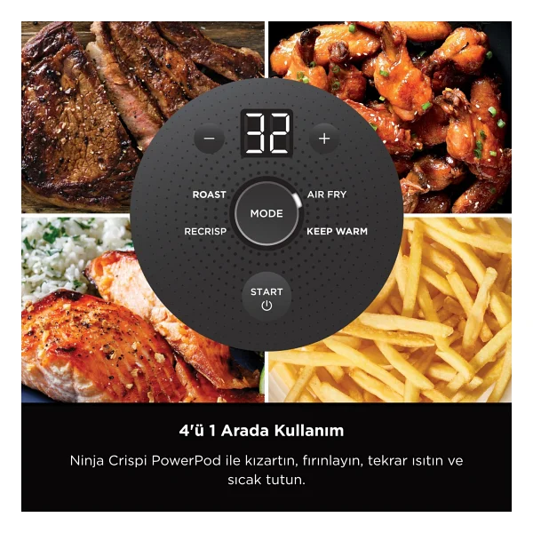 Ninja Crispi 4in1 Gri Yağsız Fritöz - Görsel 8