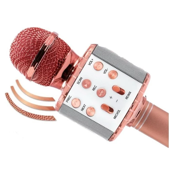 WASHA Türkçe Seslendirme Karaoke Mikrofonu Bluetooth Mikrofon Bluetooth Speaker Hoparlör Aux-Tf-Usb Giriş - Görsel 7