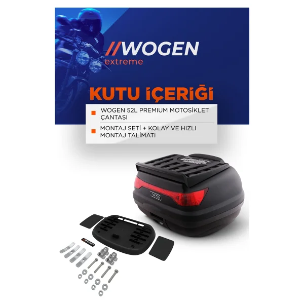 Wogen WG52 Premium 52 lt Motosiklet Çantası - Görsel 5