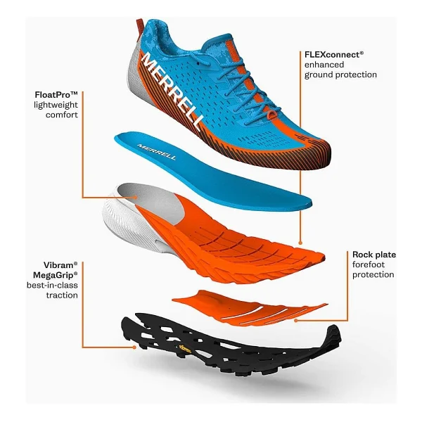 Merrell Agility Peak 5 J068234 Beyaz-Pembe Kadın Koşu Ayakkabısı - Görsel 2