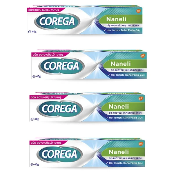 Corega Naneli 40 gr 4 Adet Protez Diş Yapıştırıcı - Görsel 2