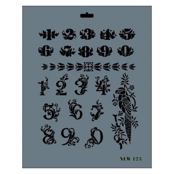 Rich New Seri N-123 Stencil 35x25 cm - Görsel 2