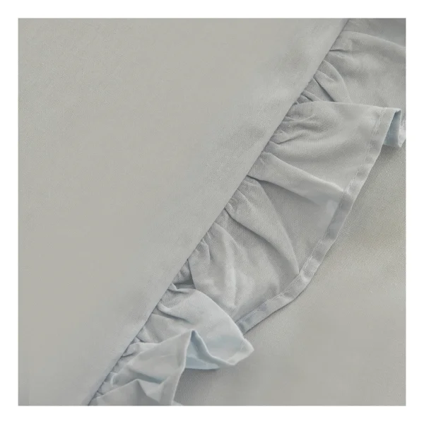 Karaca Home Pure Ruffle Açık Mavi Çift Kişilik Nevresim Takımı - Görsel 3
