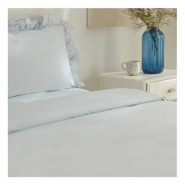 Karaca Home Pure Ruffle Açık Mavi Çift Kişilik Nevresim Takımı - Görsel 7