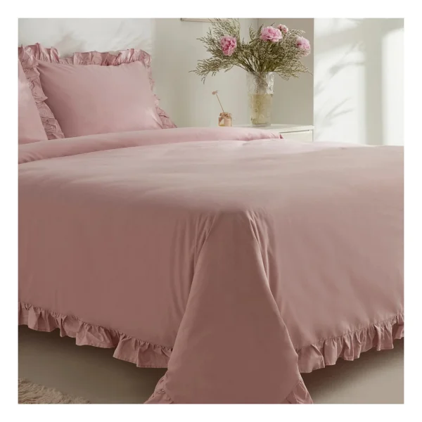 Karaca Home Pure Ruffle Pudra Çift Kişilik Nevresim Takımı - Görsel 4