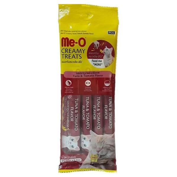 Me-O Creamy Treats Ton Balıklı ve Domatesli 4x15 gr Sıvı Kedi Ödül Maması - Görsel 8