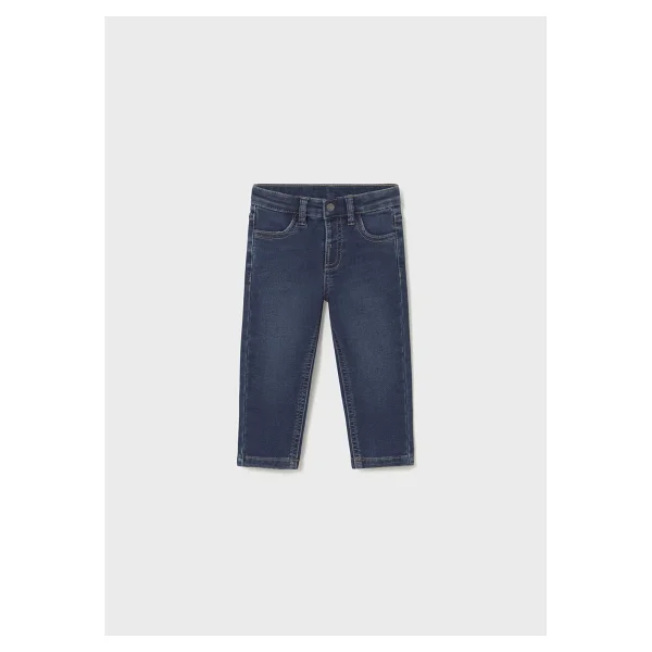 Mayoral Erkek Bebek Yumuşak Kot Pantolon - 1 Yaş - Mavi - Görsel 6