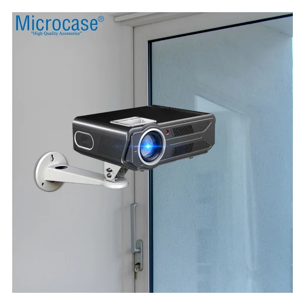 Microcase Metal Döner Başlıklı Cctv Kamera Projeksiyon Duvara Monte Askı Aparatı - BEYAZ AL5283 - Görsel 7