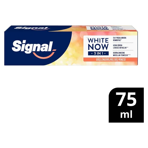 Signal White Now 3 in 1 Shine with Care 75 ml Florürlü Diş Macunu - Görsel 2