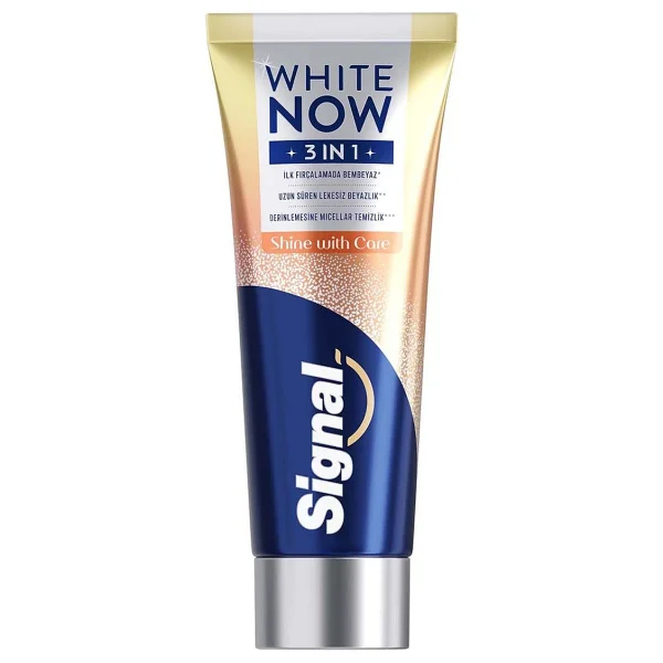 Signal White Now 3 in 1 Shine with Care 75 ml Florürlü Diş Macunu - Görsel 3