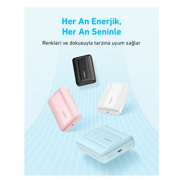 Anker Zolo A1684 Siyah 10000 mAh Hızlı Şarj MagSafe Powerbank - Görsel 7