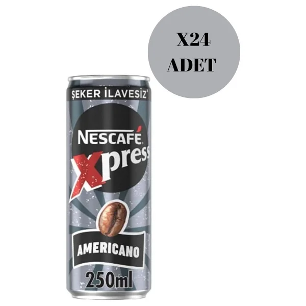 Nescafe Xpress Americano Şeker Ilavesiz Soğuk Kahve 250ML X24 - 250 ml - Görsel 5