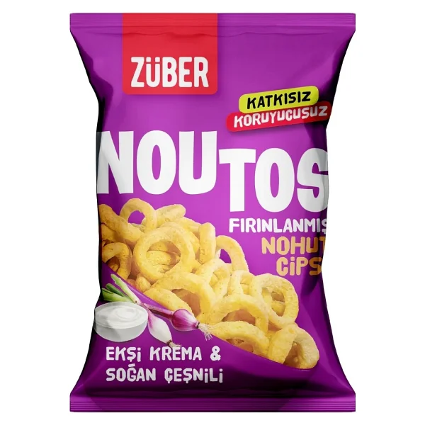 Züber Noutos Ekşi Krema ve Soğanlı Fırınlanmış Nohut Cipsi 55 gr - Görsel 7