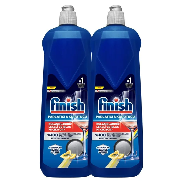 Finish Bulaşık Makinesi Parlatıcı & Kurutucu Sıvı Limon 800 ml x 2 - Görsel 8