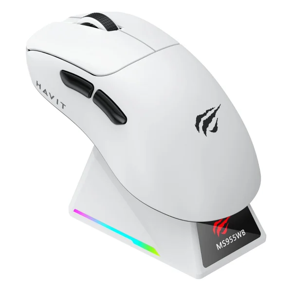 Havit Gamenote MS955WB Beyaz RGB Şarjlı Optik Kablolu/Kablosuz Oyuncu Mouse - Görsel 9