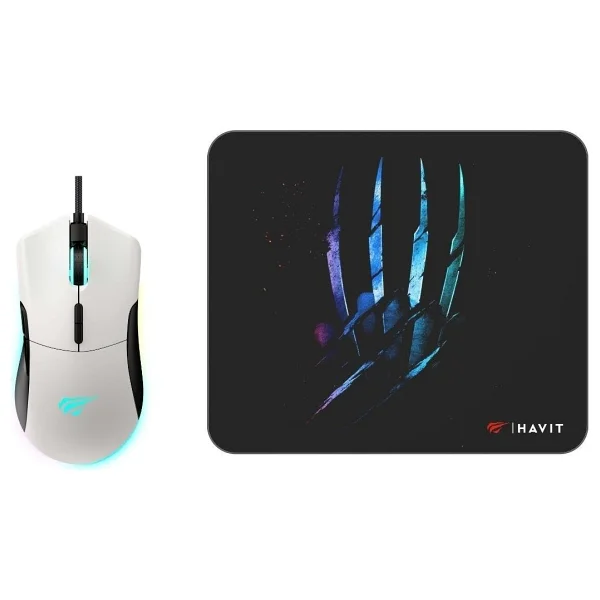 Havit Gamenote MS1037CM Siyah RGB Optik Kablolu Oyuncu Mouse + Mouse Pad - Görsel 6