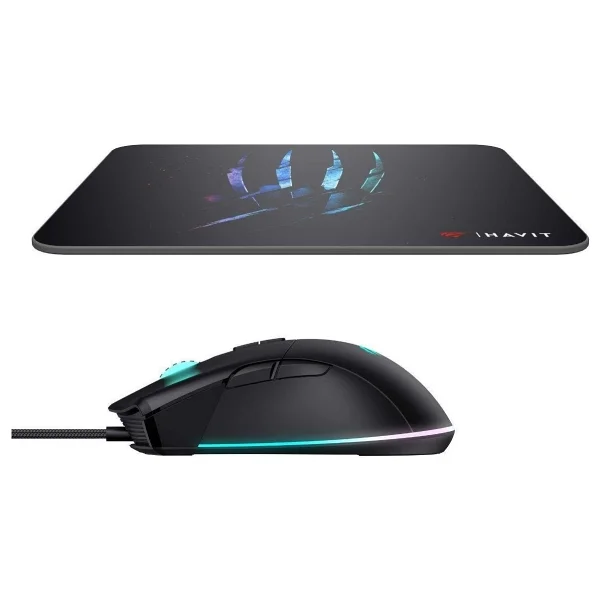 Havit Gamenote MS1037CM Siyah RGB Optik Kablolu Oyuncu Mouse + Mouse Pad - Görsel 4
