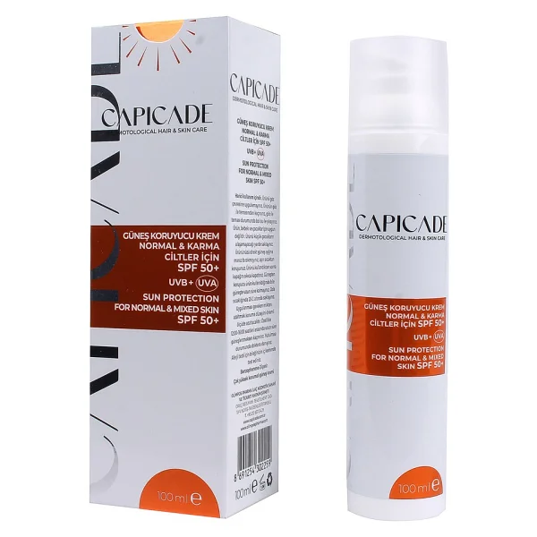 Capicade Normal Ciltler için 100 ml 50 Faktör Güneş Kremi - Görsel 2