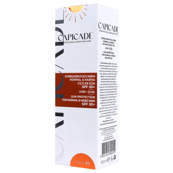 Capicade Normal Ciltler için 100 ml 50 Faktör Güneş Kremi - Görsel 5