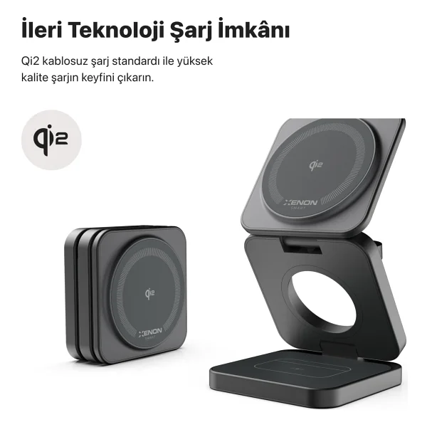 Xenon Smart X6402 3in1 MagSafe Kablosuz Hızlı Şarj Aleti - Görsel 6