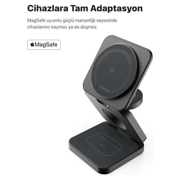 Xenon Smart X6402 3in1 MagSafe Kablosuz Hızlı Şarj Aleti - Görsel 7