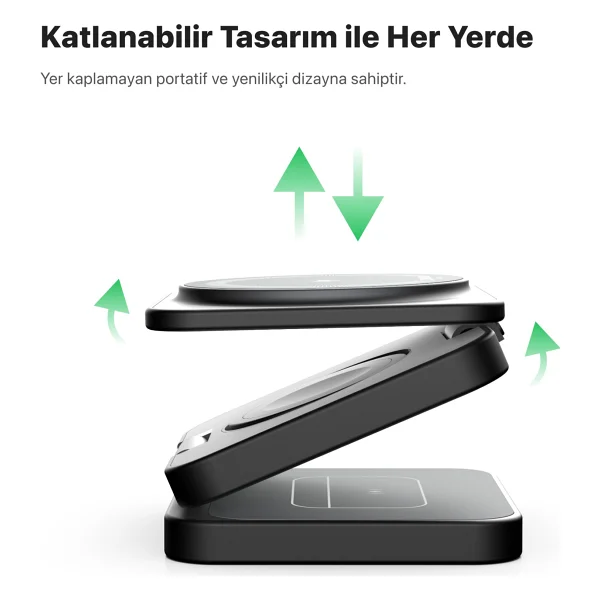 Xenon Smart X6402 3in1 MagSafe Kablosuz Hızlı Şarj Aleti - Görsel 10