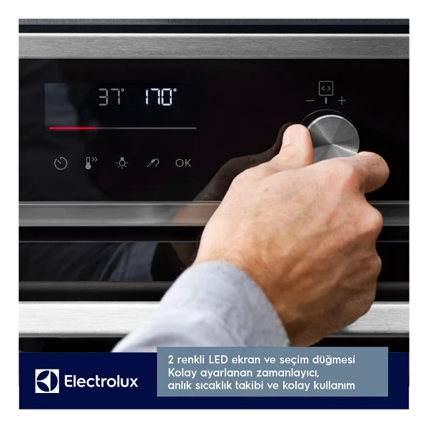 Electrolux KODDP77WX SteamBake Siyah Ankastre Fırın - Görsel 6