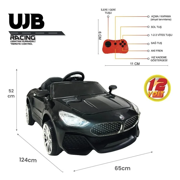 UJ Toys Ujb 12 V Uzaktan Kumandalı Akülü Araba - Görsel 3