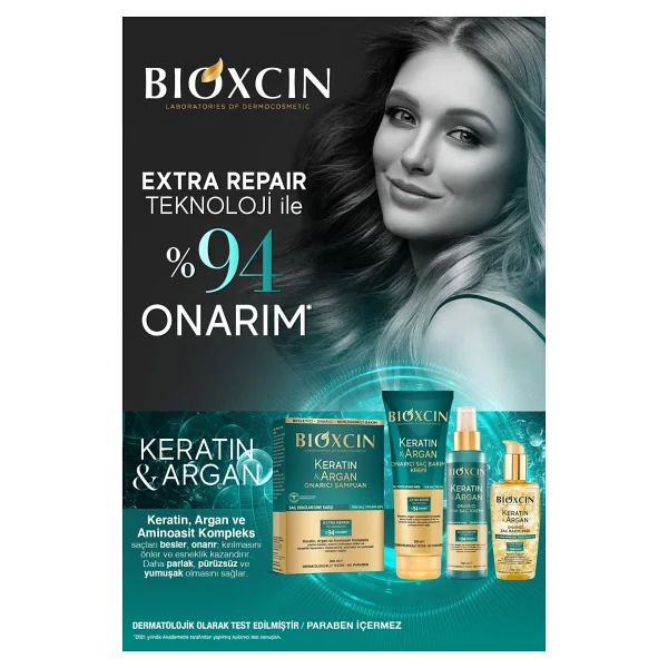 Bioxcin Keratin & Argan Onarıcı 150 ml 3 Adet Saç Bakım Yağı - Görsel 5