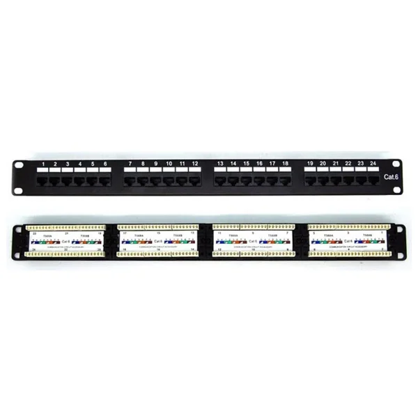 24 Port Cat6 Patch Panel 24 Port Ethernet Panel - Görsel 3