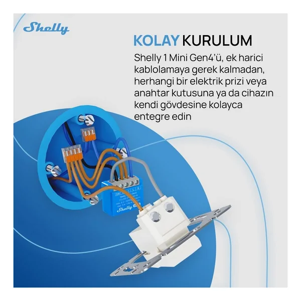 Shelly 1 Mini Gen4 Wi-Fi Akıllı Röle - Görsel 3