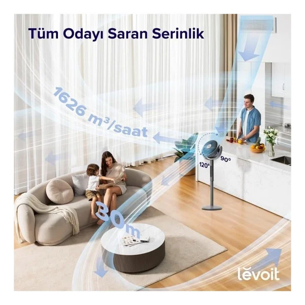Levoit Pedestal Circulator Ayaklı Vantilatör - Görsel 10