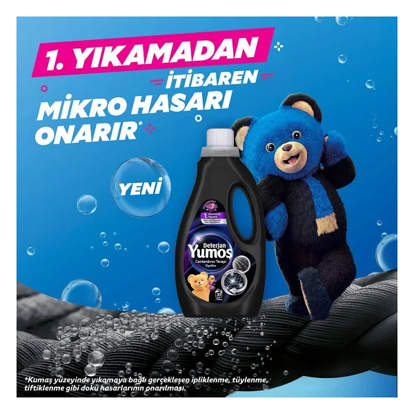 Yumoş Siyah ve Koyu Renkli 1.5 lt 25 Yıkama Sıvı Deterjan - Görsel 3