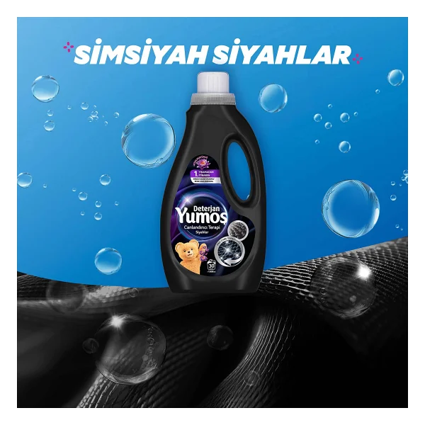 Yumoş Siyah ve Koyu Renkli 1.5 lt 25 Yıkama Sıvı Deterjan - Görsel 4