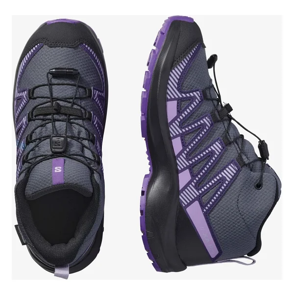 Salomon XA Pro V8 Mid L47857300 Su Geçirmez Mor Çocuk Bot - Görsel 2