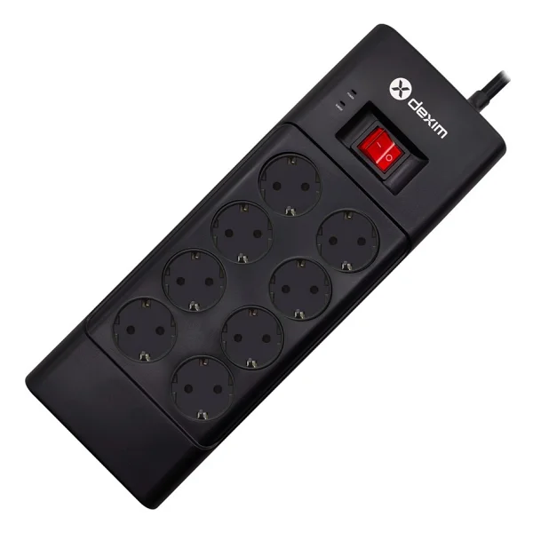 Dexim SP08DG 8'li 1.8 m Akım Korumalı Priz - Görsel 2