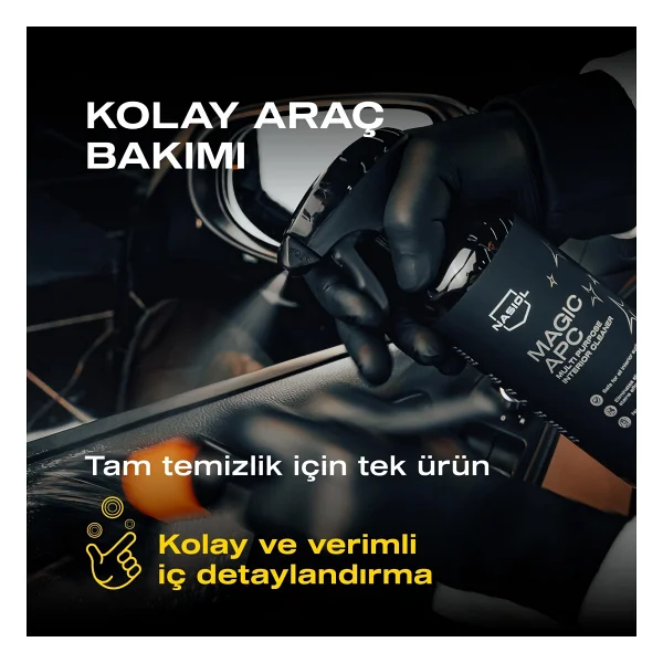 Nasiol Magic Apc Araç içi Çok Amaçlı Sprey Temizleyici-500ml-Koltuk,Döşeme,Plastik Kolay Temizleyici - Görsel 3