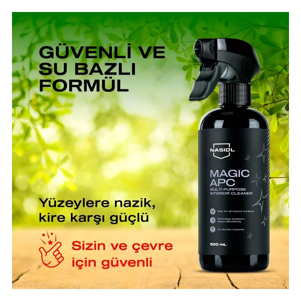 Nasiol Magic Apc Araç içi Çok Amaçlı Sprey Temizleyici-500ml-Koltuk,Döşeme,Plastik Kolay Temizleyici - Görsel 7